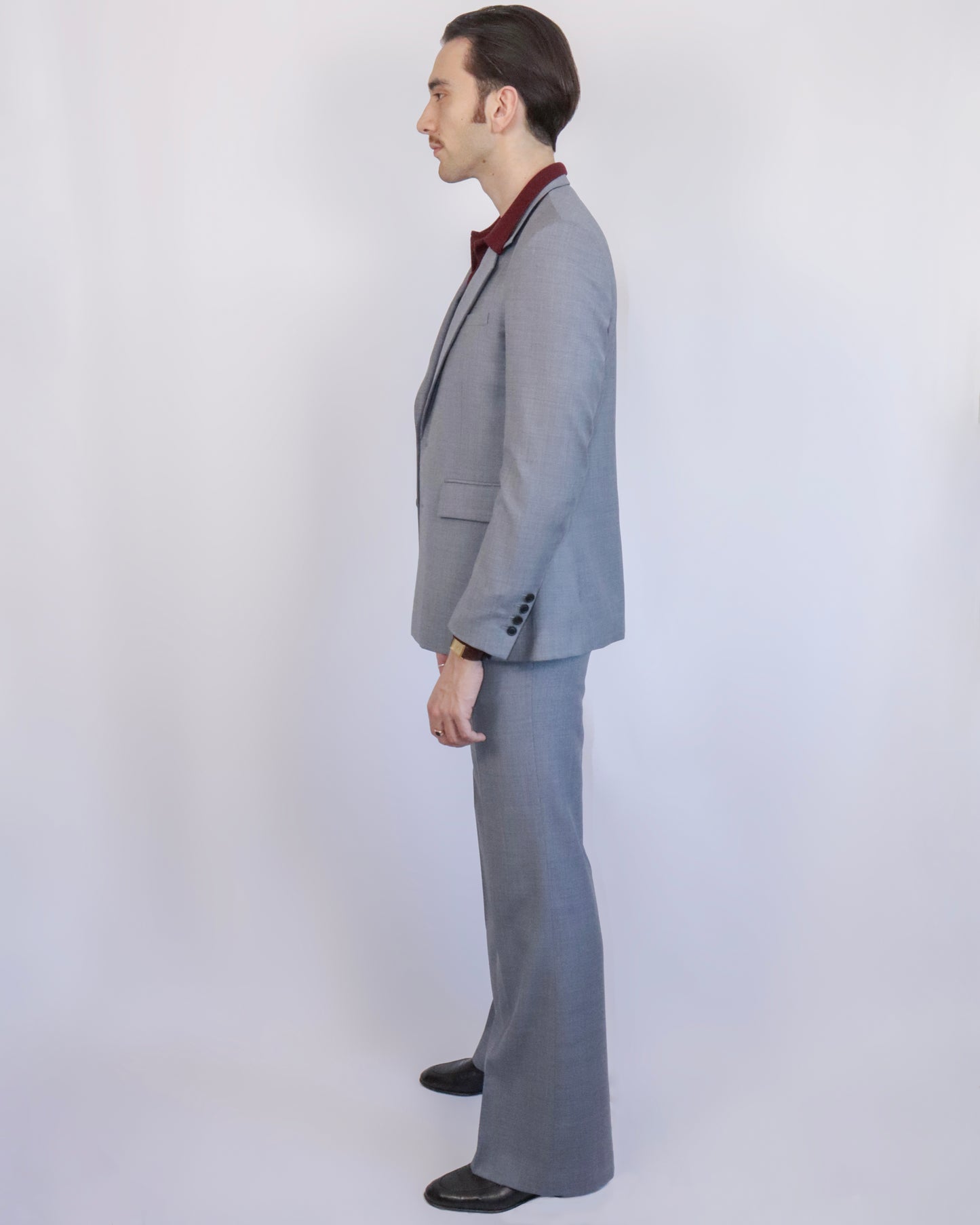 Costume vintage gris clair