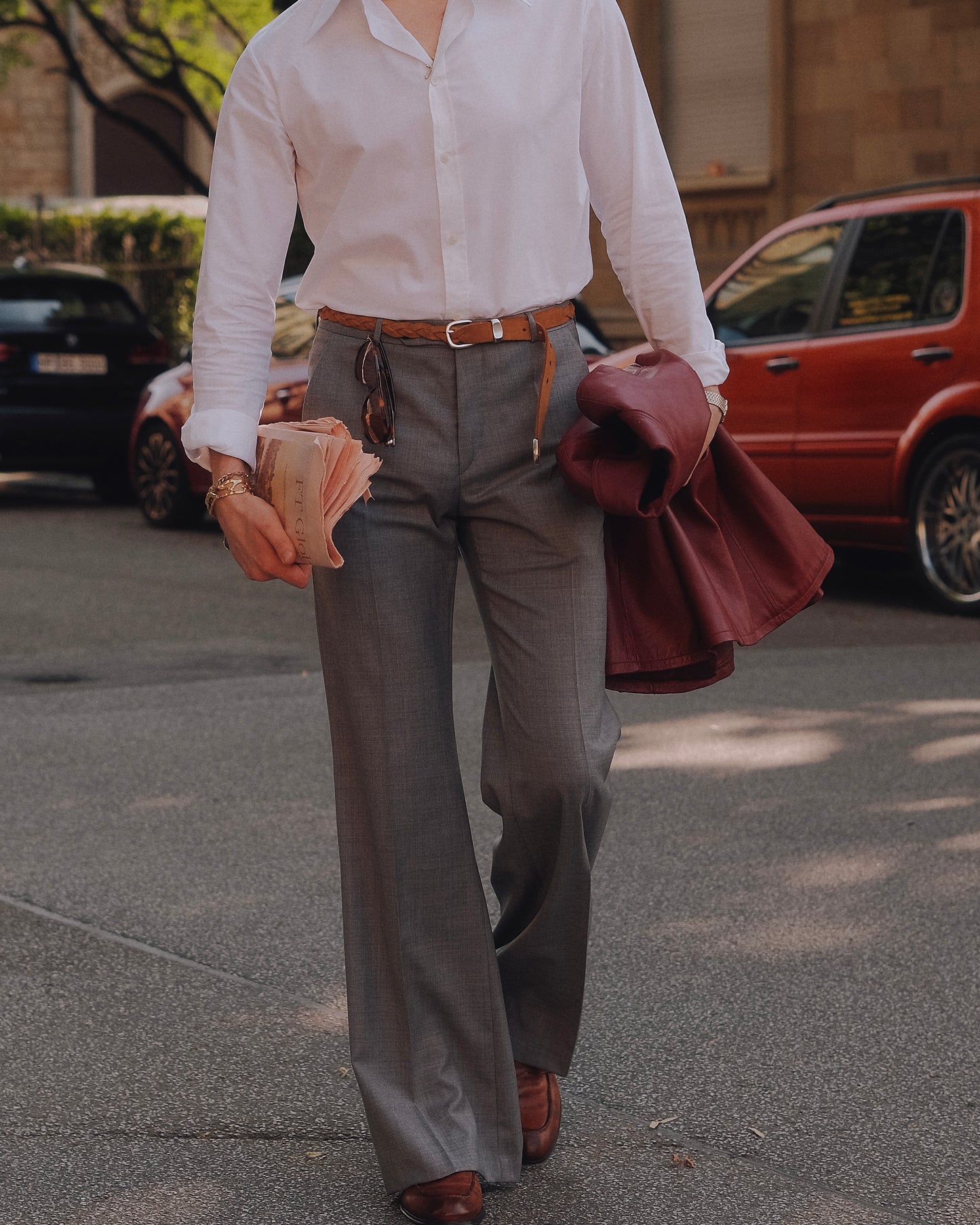 Pantalon Évasé LIOTTA - Gris Clair