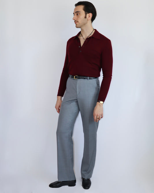 Pantalon vintage gris clair 
