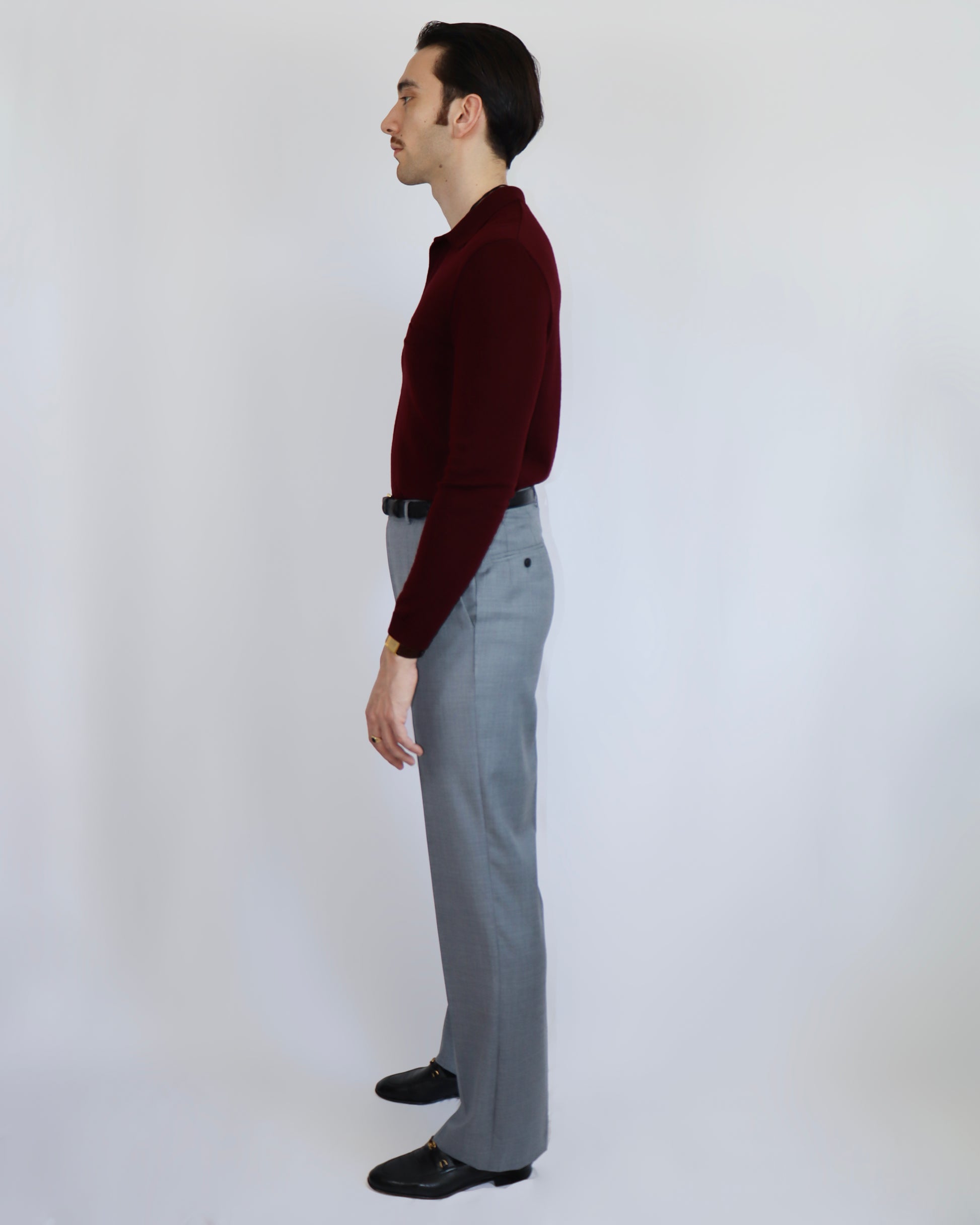 Pantalon vintage gris clair 