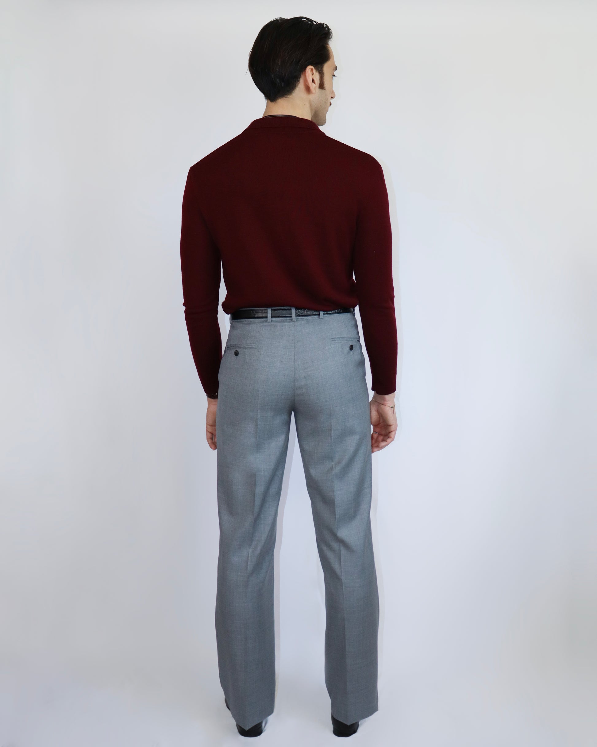 Pantalon vintage gris clair 