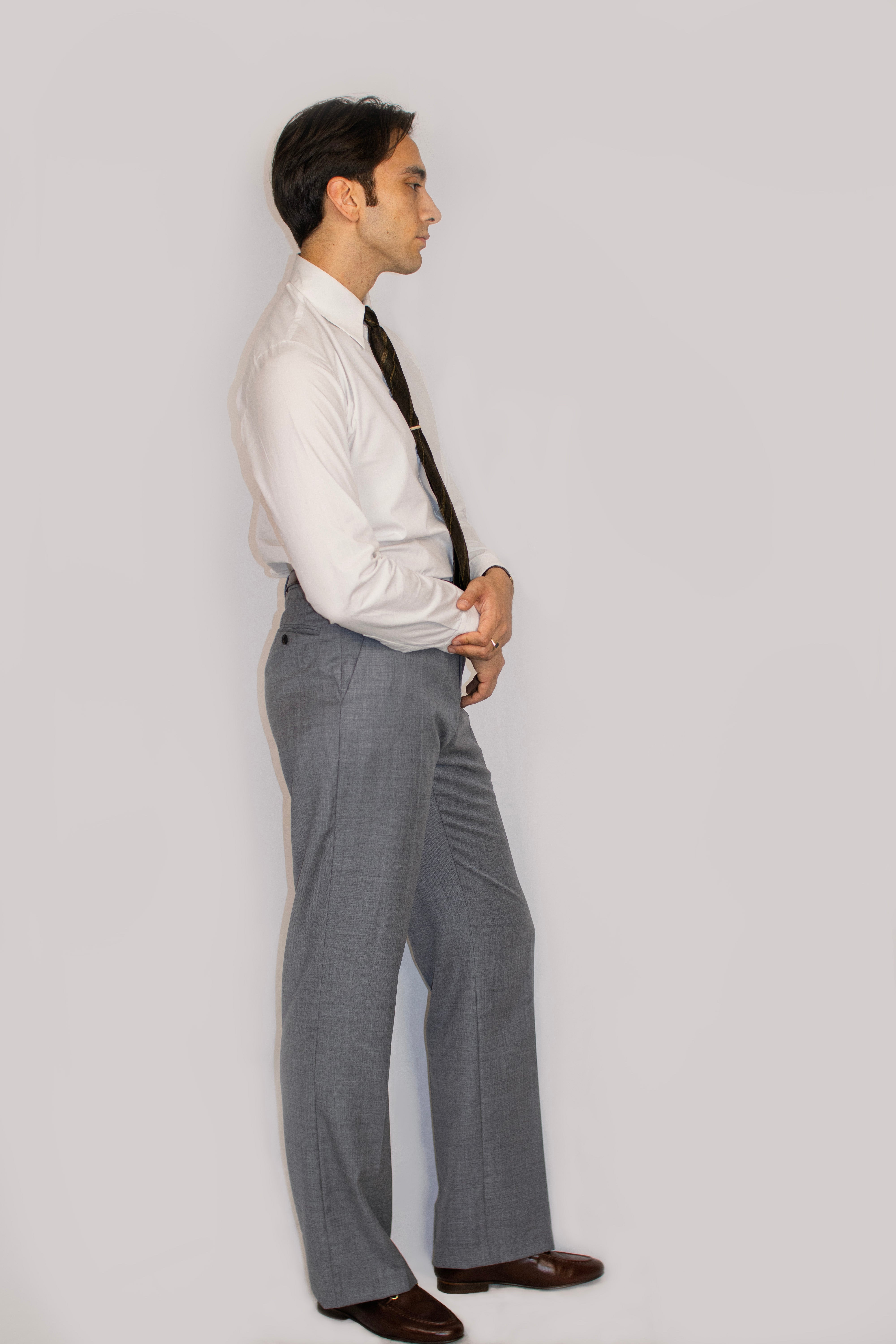 CONWAY Tailored Trousers - Light Grey-thumbmail-3