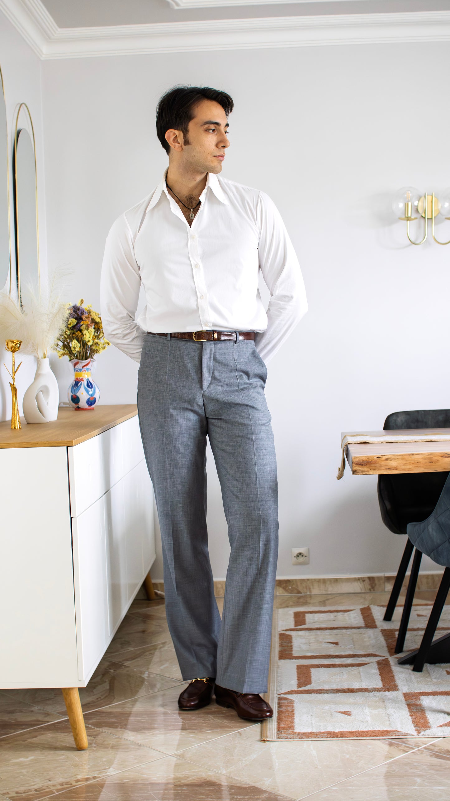 CONWAY Tailored Trousers - Light Grey