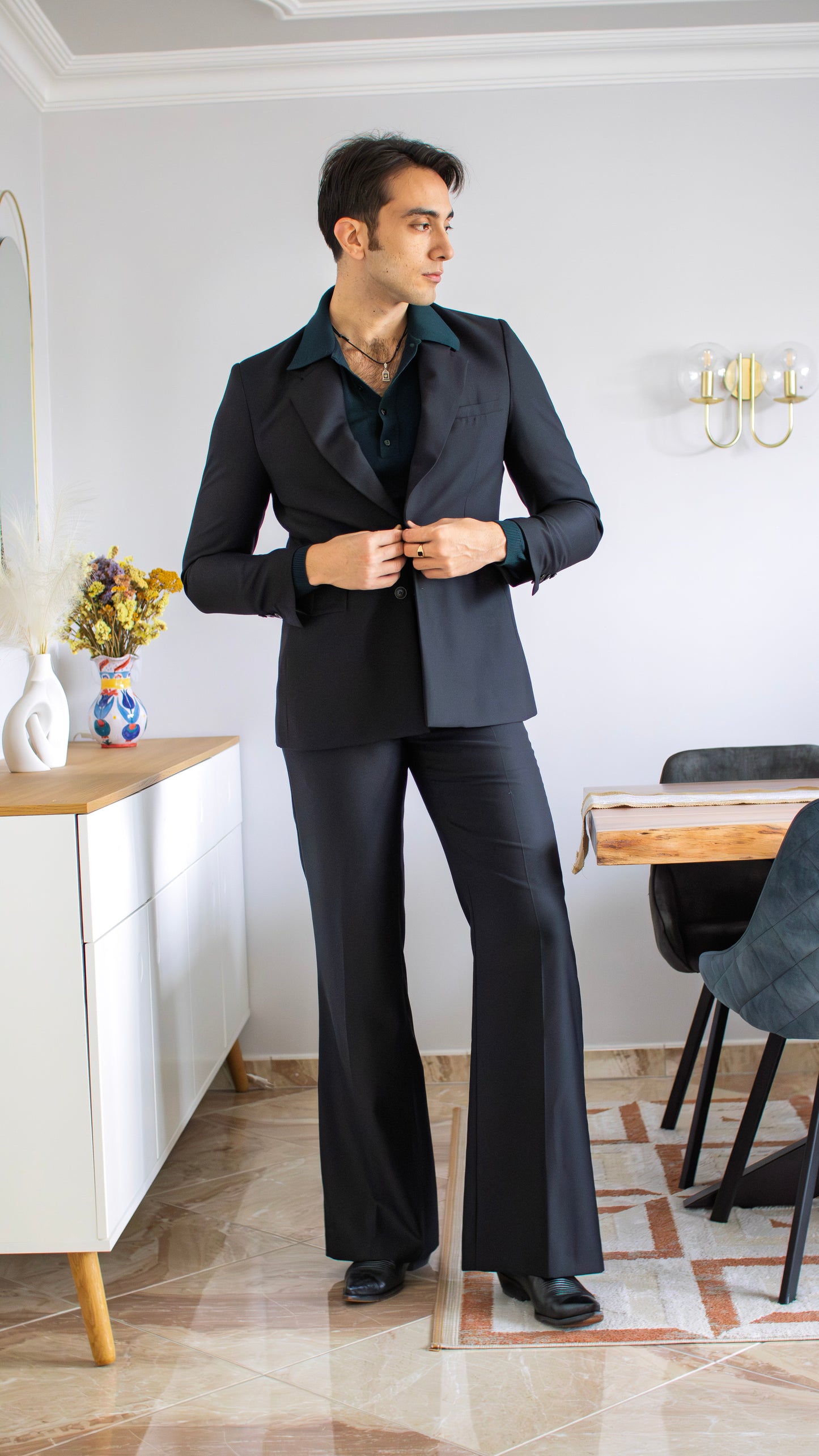 PESCI long sleeve polo shirt - VILLONGO