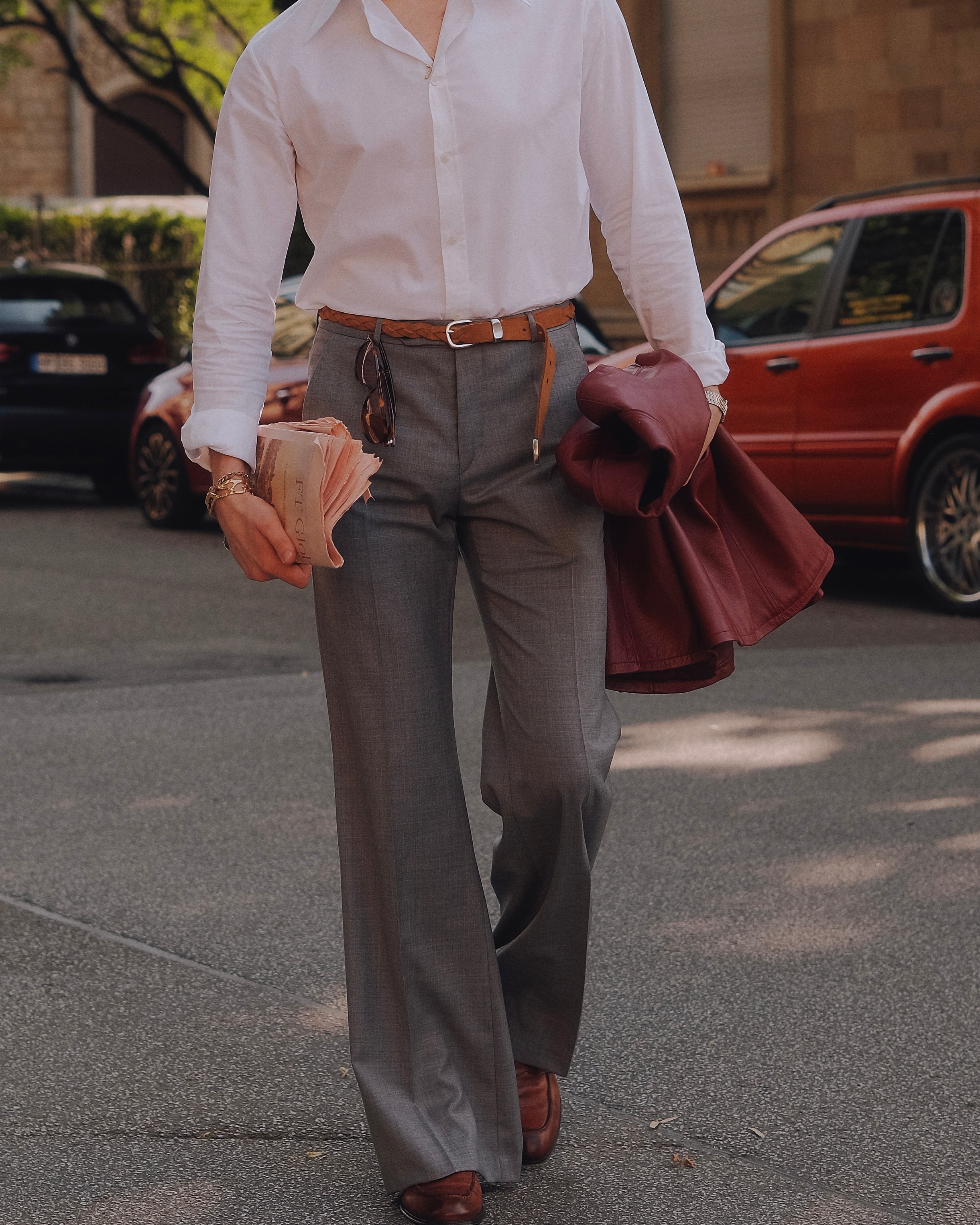 LIOTTA Flared Trousers – Light Grey-thumbmail-3