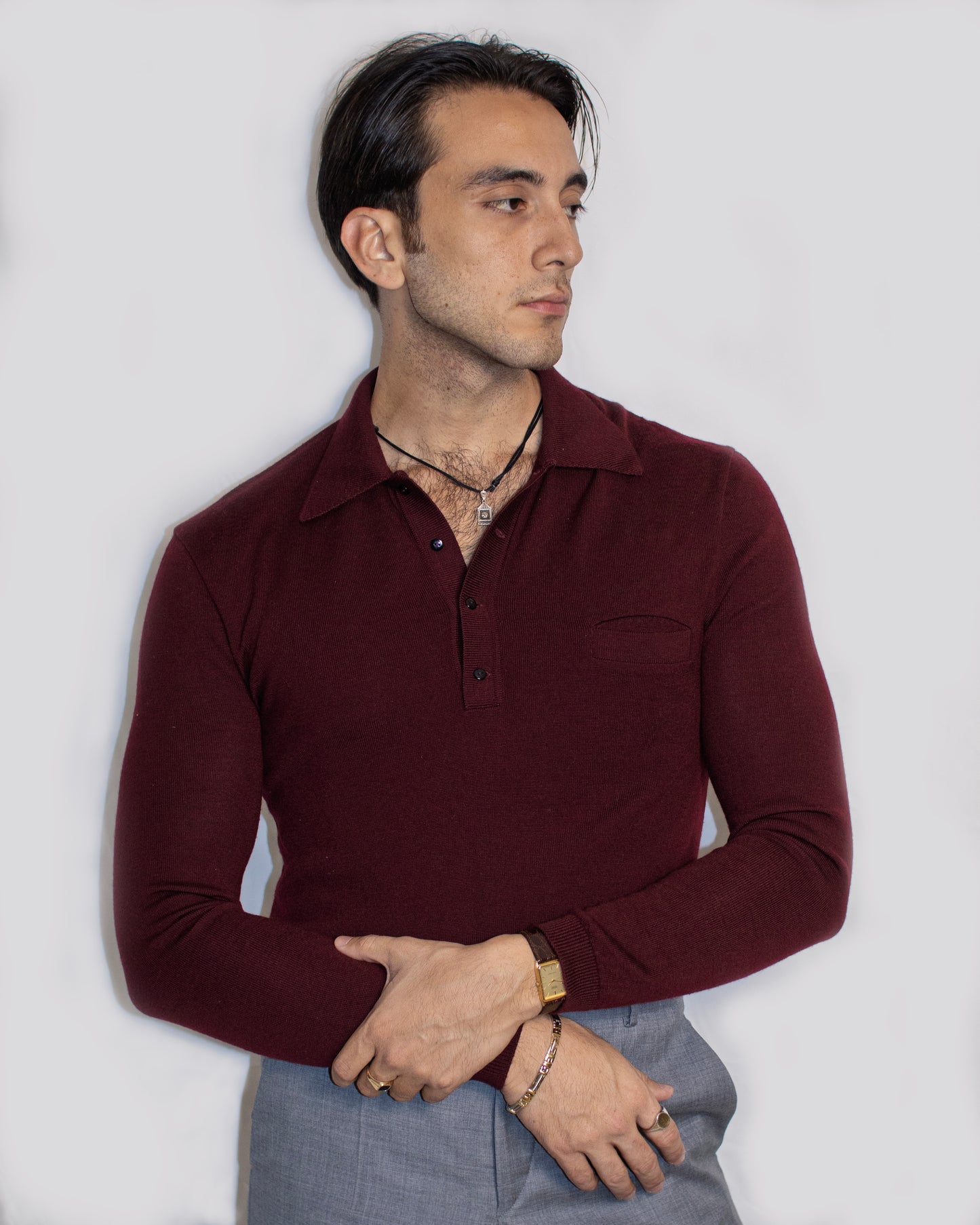 PESCI long-sleeved polo shirt - BREMBO