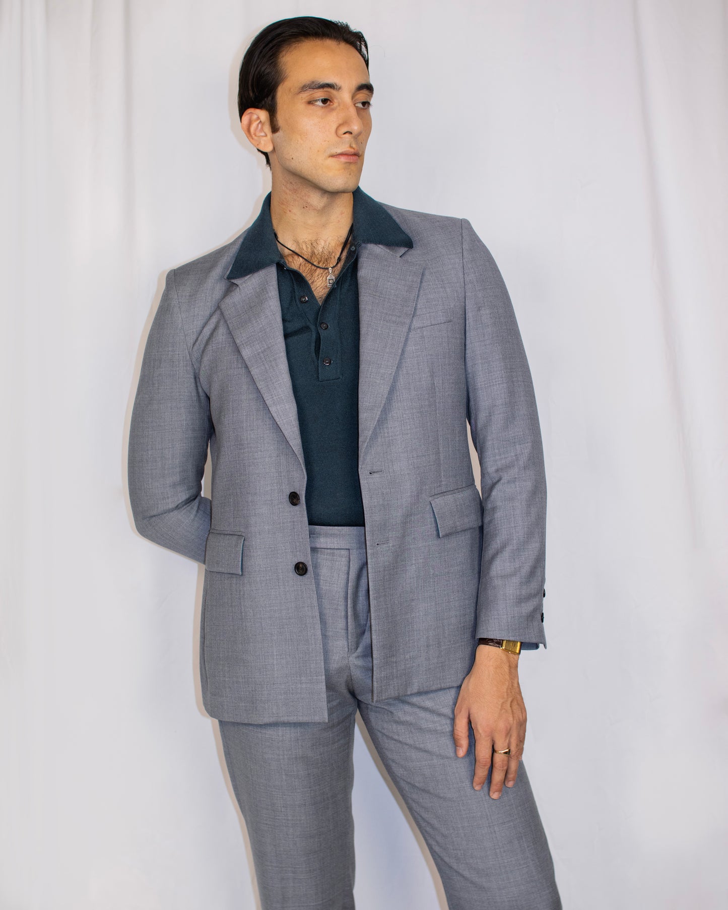 PESCI long sleeve polo shirt - VILLONGO