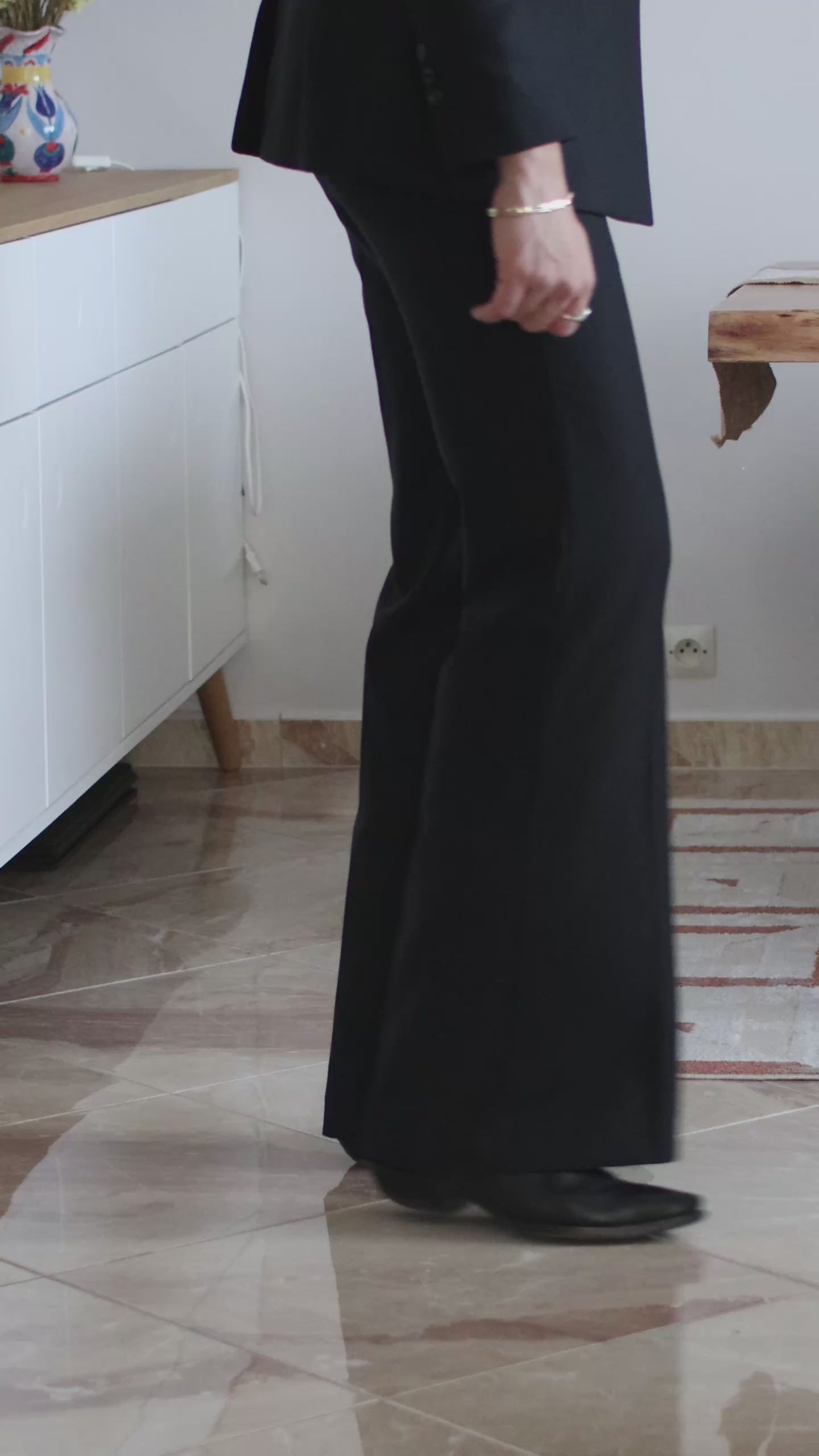 LIOTTA Flared Trousers – Black-thumbmail-4